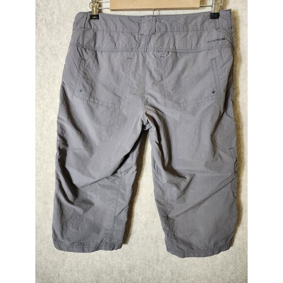 COLUMBIA Gray Women's Cargo Active Hiking Casual Clam Digger Shorts SZ 10 - Picture 2 of 8